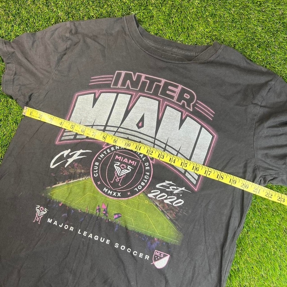 Inter Miami Cf Mls Stadium Graphic T Shirt Black Soccer Futbol Mens Large Logo View 4